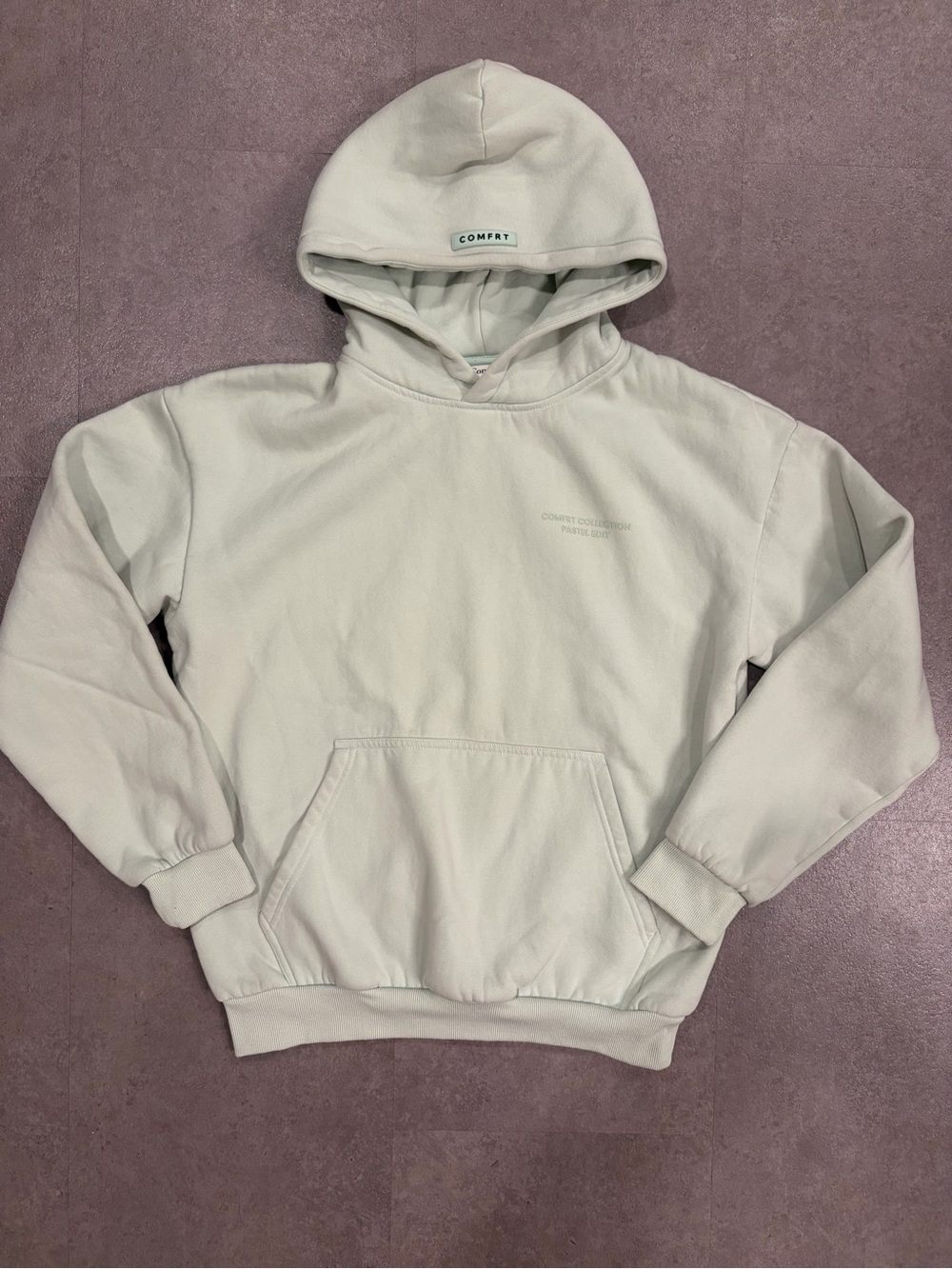 Comfrt Pastel Edit Oversized Hoodie Mint Green Size M